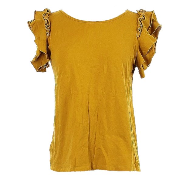 Elegantees Hydrangea Top in Golden Fern - Picture 2 of 11